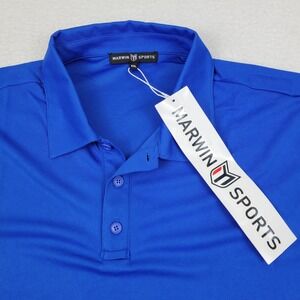 Marvin Sports Ganassi Performance Polo Shirt Mens 2XL Royal Blue Indy Car Racing